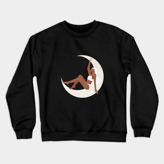 Be the moon and inspire People Crewneck Sweatshirt by Classic Katsara